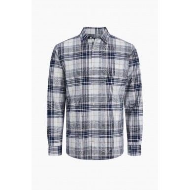 Jack camicia manica lunfa ceckin misto lino